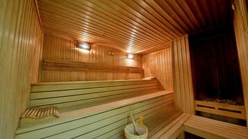 Sauna, hot tub, body treatments, deep-tissue massages, Swedish massages