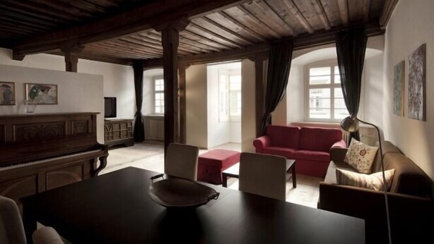 Apartment, 1 Bedroom | Living area | Flat-screen TV - Residence Fink (Bolzano)
