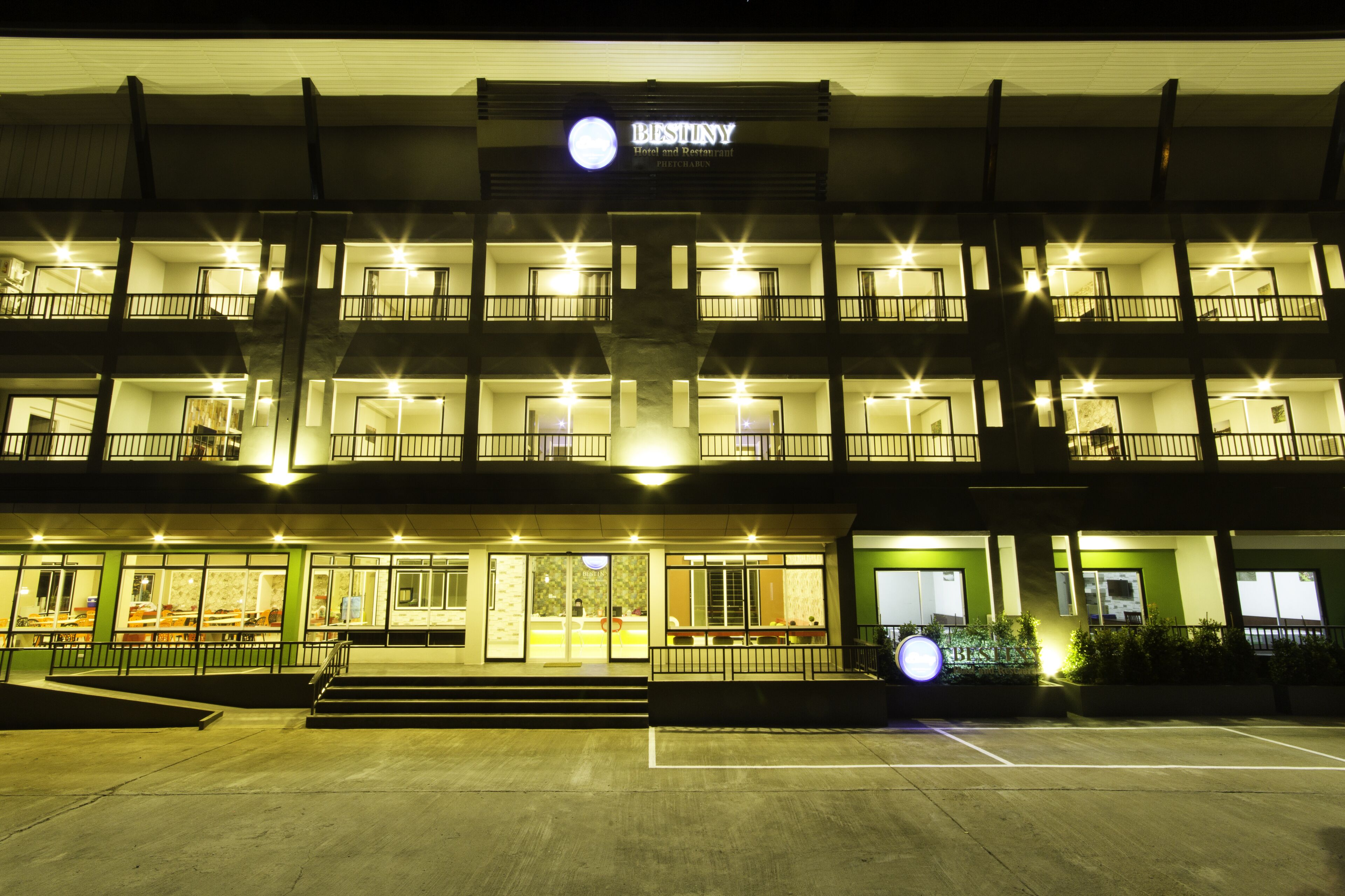 Front of property – evening/night