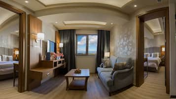 Superior Suite, 2 Bedrooms, Refrigerator & Microwave | In-room safe, desk, soundproofing, iron/ironing board