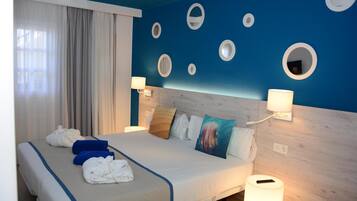 Blackout drapes, free cribs/infant beds, WiFi, bed sheets