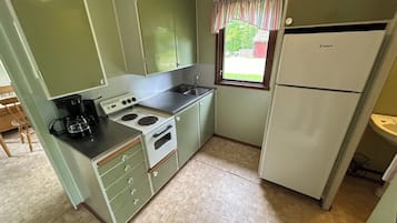 Premium-hytte | Privat køkken | Fryser