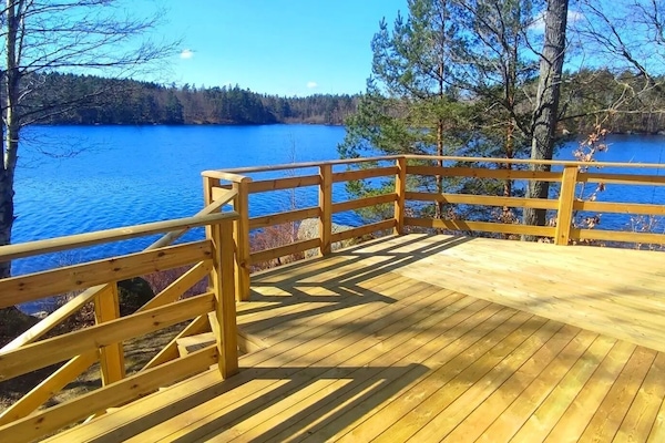 Premium Cabin, Lake View | Terrace/patio