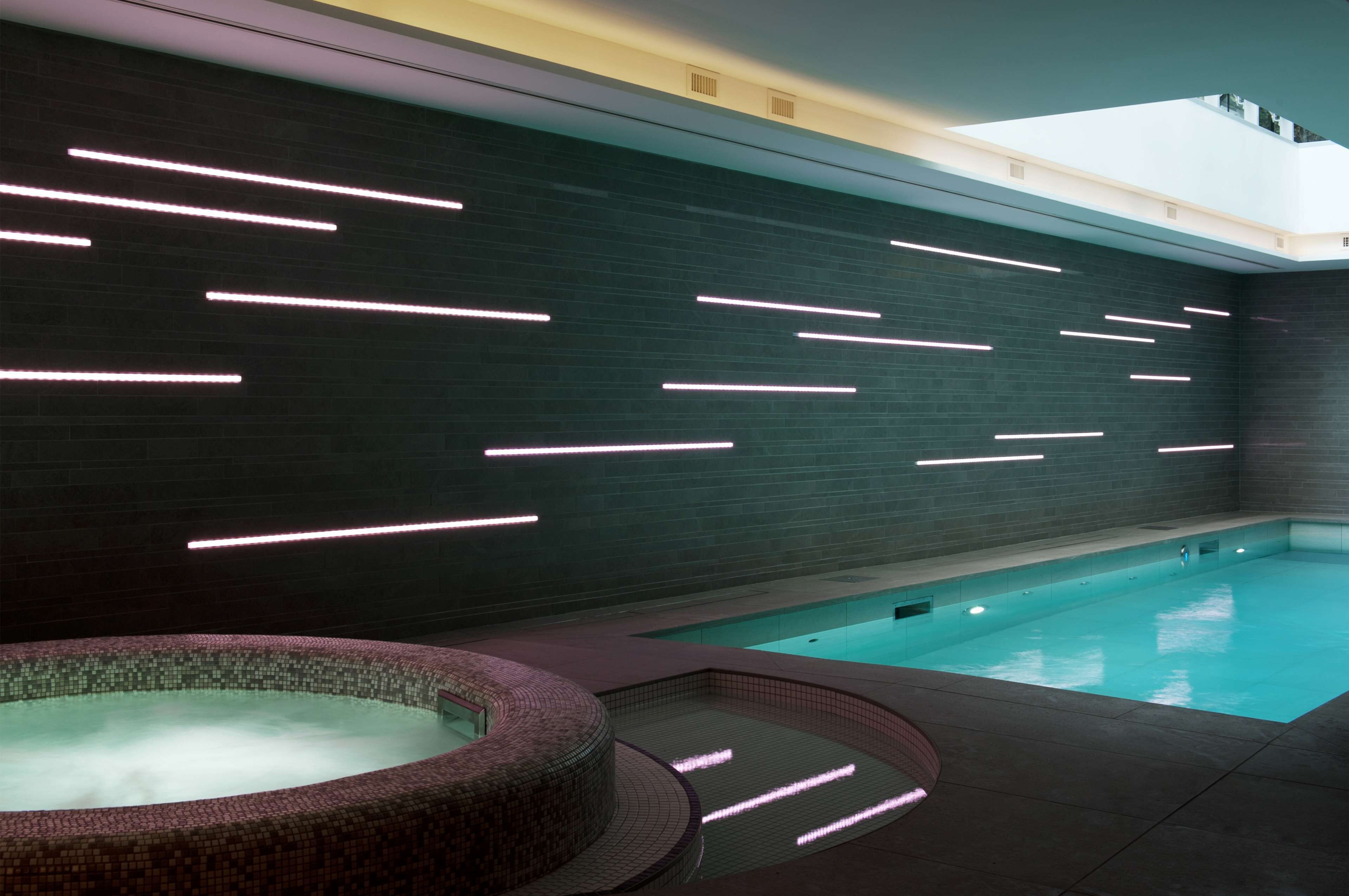 indoor pool, open 9:00 am to 10:00 pm, pool loungers