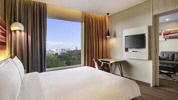 Free minibar items, in-room safe, desk, soundproofing