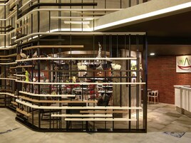 Breakfast, lunch, dinner served; international cuisine 