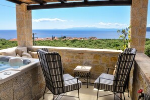 Villa, Sea View (Oria) | View from room - Polismata - Private Residences (West Mani)
