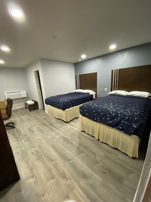 Standard Room, 2 Double Beds, Non Smoking | Rollaway beds, free WiFi, bed sheets