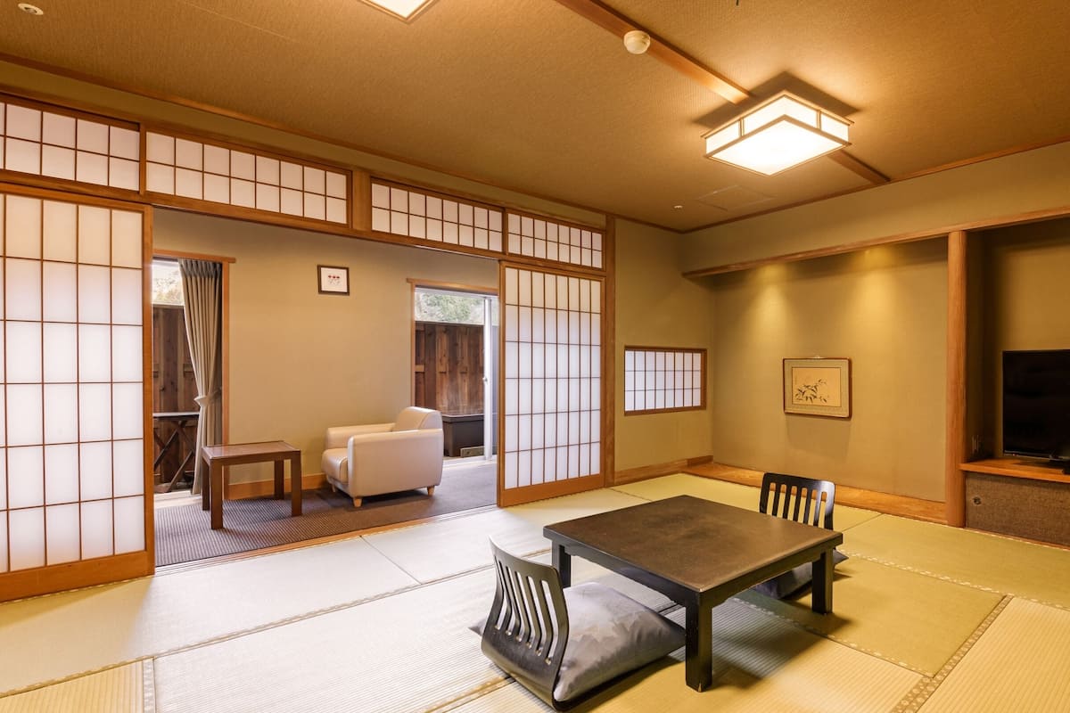 ห้องสแตนดาร์ด, ปลอดบุหรี่ (Japanese Style, with Open-air Bath) | ตู้นิรภัยในห้องพัก, โต๊ะทำงาน, Wi-Fi ฟรี, ผ้าปูที่นอน