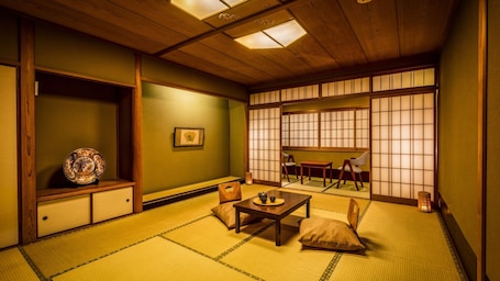 In-room safe, desk, free WiFi, bed sheets. Ooedo Onsen Monogatari Miyoshiya