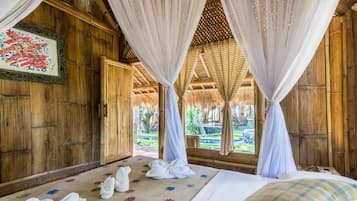 Habitación básica doble, 1 habitación, vista al jardín | Vista desde la habitación