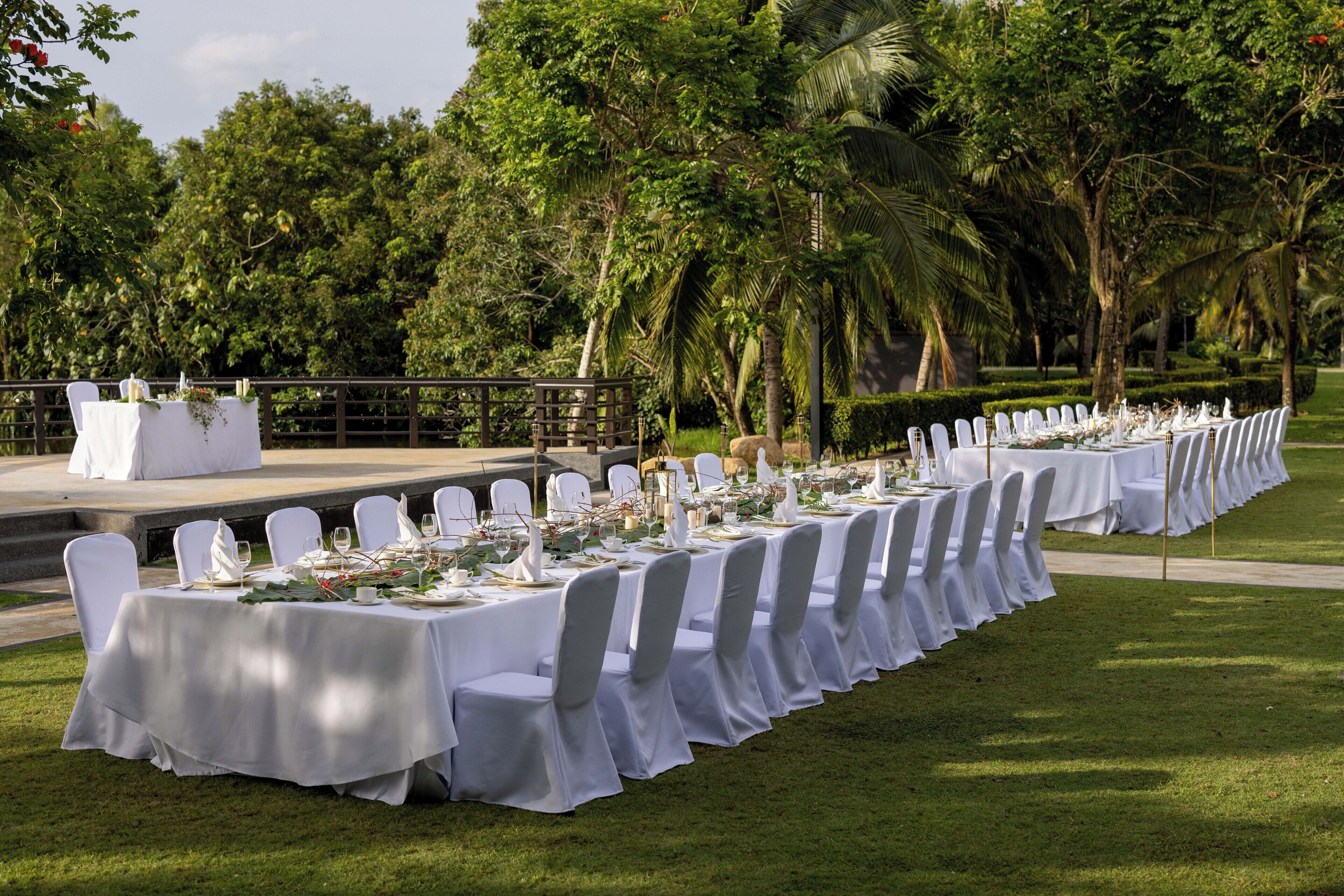 outdoor wedding area