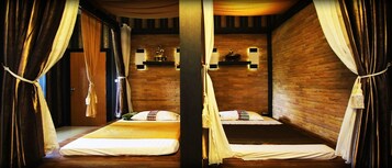 Body treatments, aromatherapy, deep-tissue massages, Thai massages