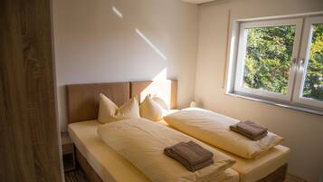 Apartamento, 1 quarto, sacada | Escrivaninha, cortinas blackout, ferros/tábuas de passar roupa