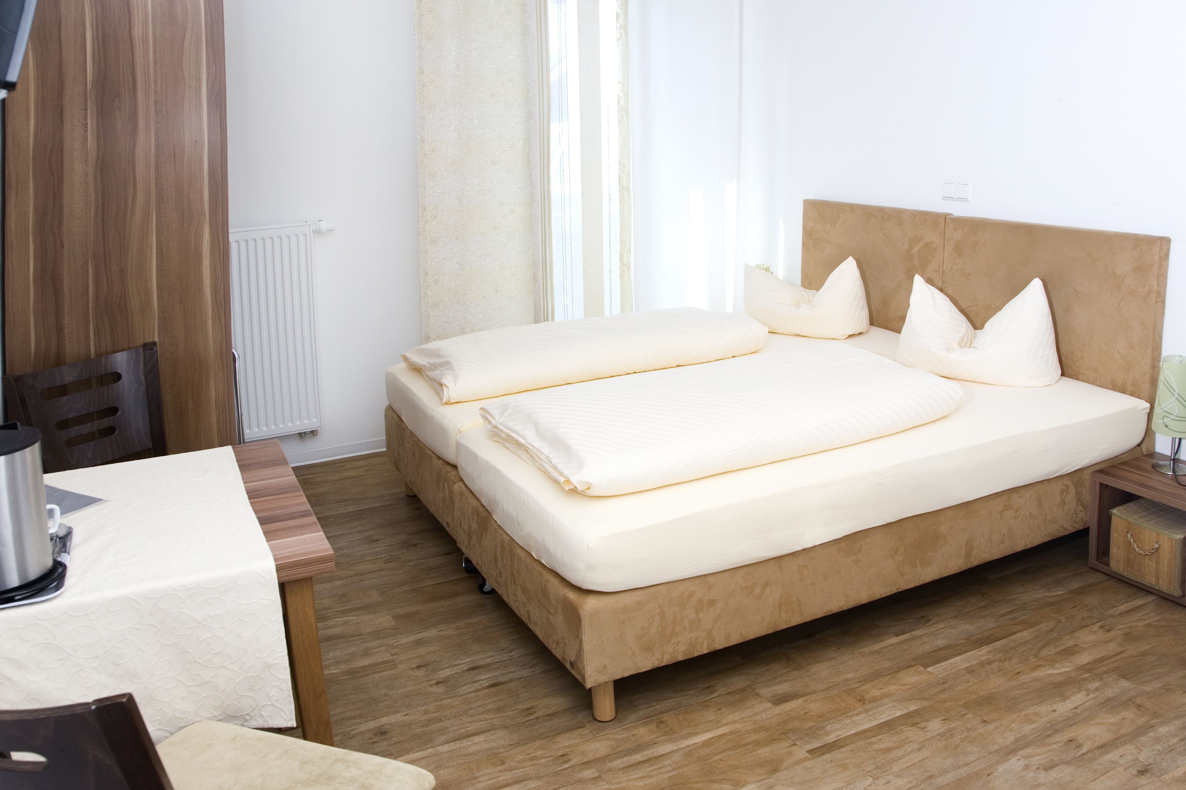 desk, blackout curtains, iron/ironing board, free wifi