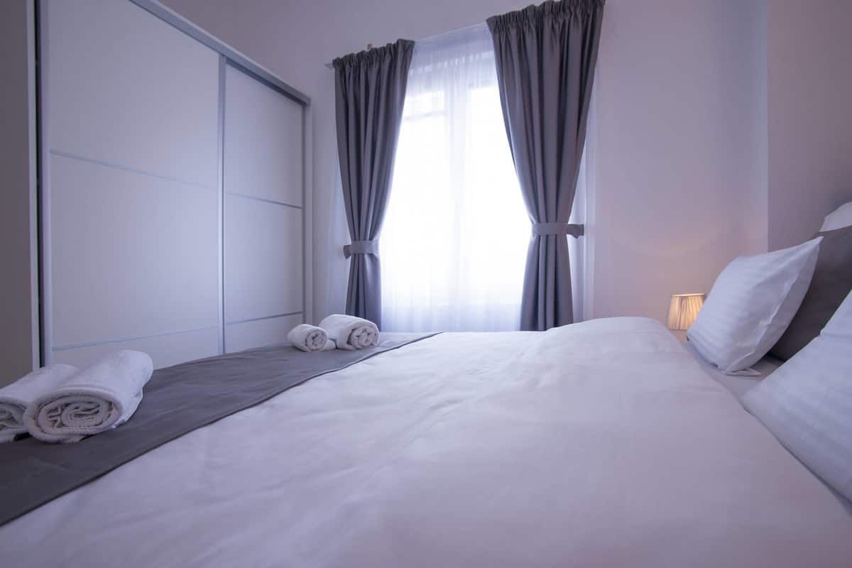 Standard Apartment, 1 Bedroom, Terrace, Sea View | 1 bedroom, premium bedding, desk, blackout drapes