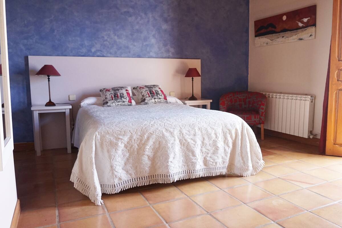 Individually decorated, individually furnished, desk, iron/ironing board