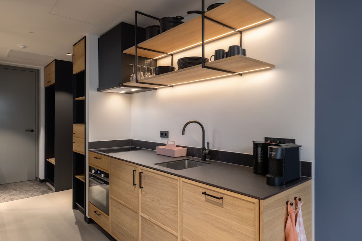 city loft | living area | flat-screen tv