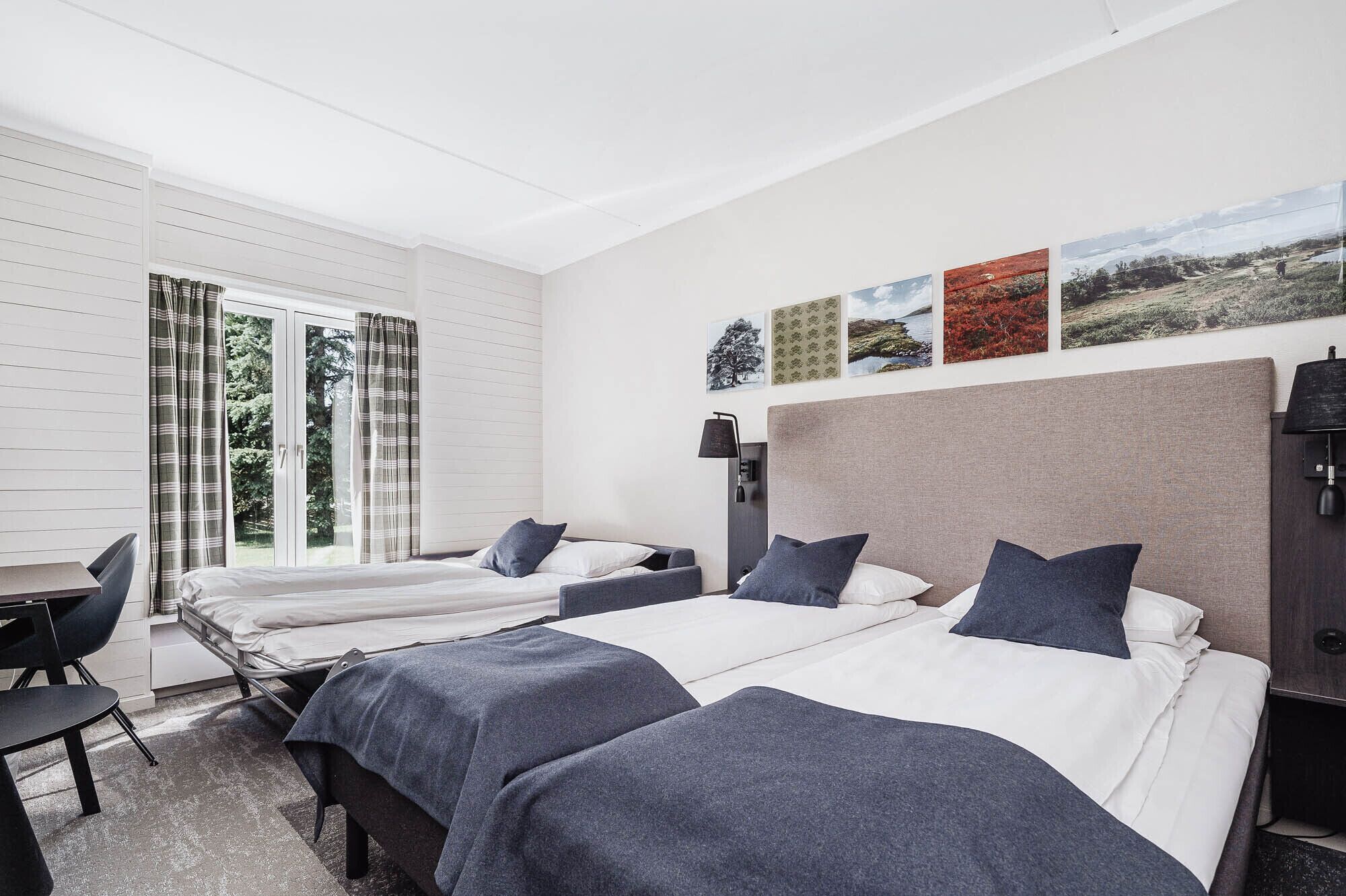 Familierom | Skrivebord, lydisolert, wi-fi (inkludert) og sengetøy