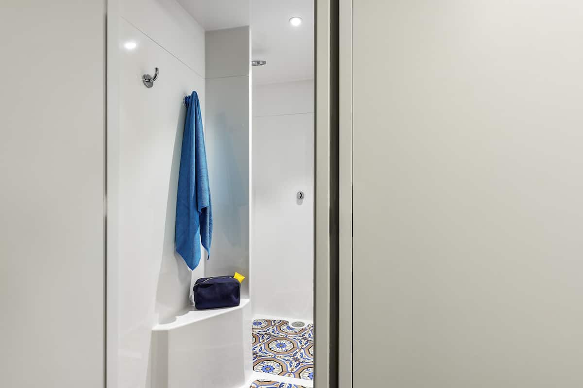Shower, eco-friendly toiletries, hair dryer