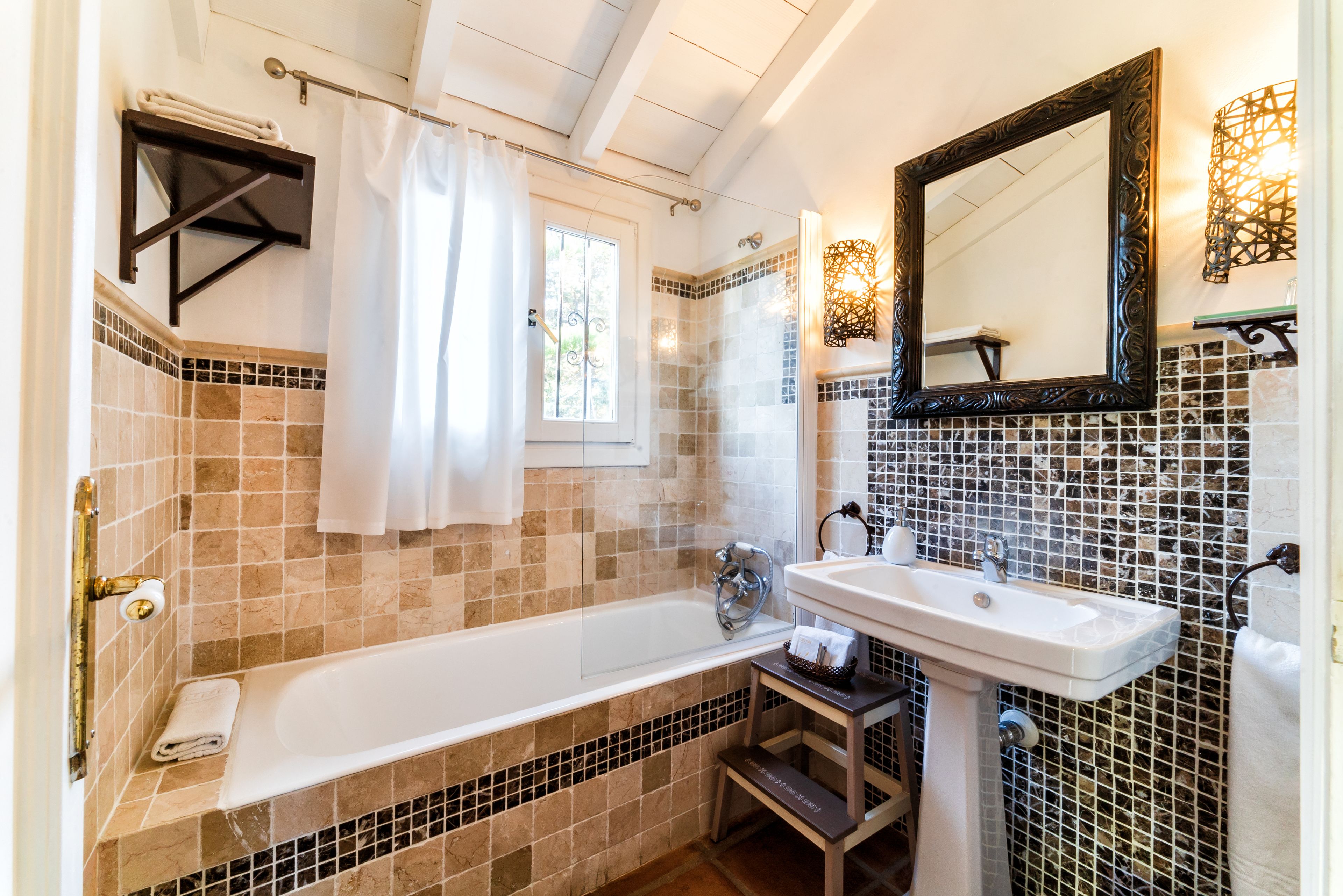 standard double room, balcony, beachfront | bathroom | hair dryer, slippers, towels, soap