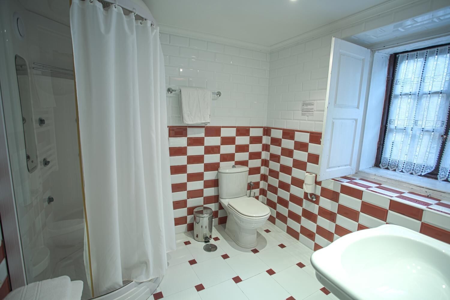 free toiletries, hair dryer, towels