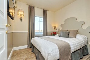 Down duvets, individually furnished, desk, blackout curtains