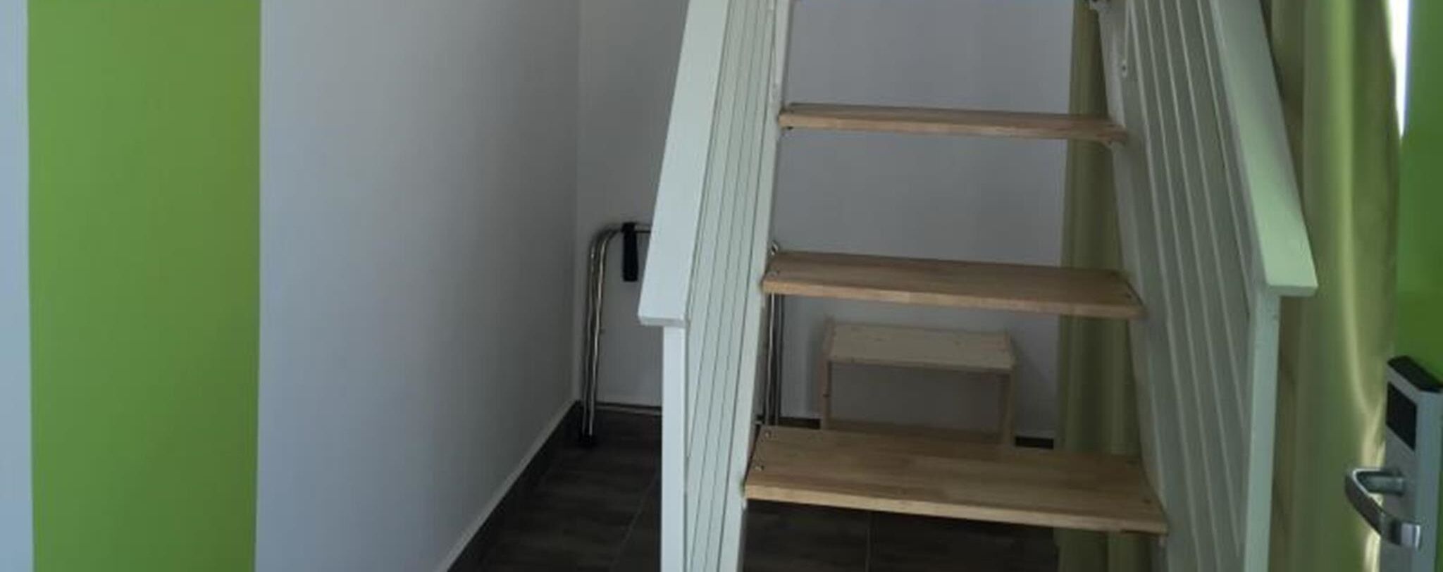 Duplex Twin Single | Premium bedding, desk, laptop workspace, iron/ironing board