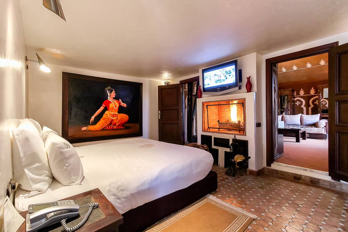 Suite Luxe, 1 trÚs grand lit, terrasse | Literie de qualité supérieure, coffres-forts dans les chambres