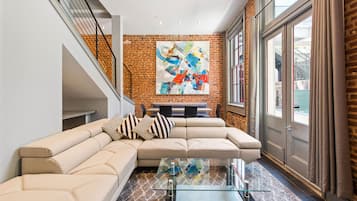 Premium Suite, 3 Bedrooms, Pool Access | Living area | Flat-screen TV
