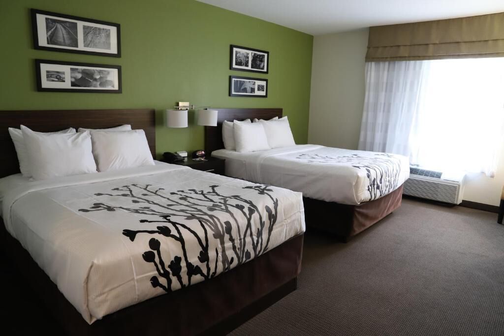 standard room, 2 queen beds, non smoking | premium bedding, desk, laptop workspace, blackout curtains