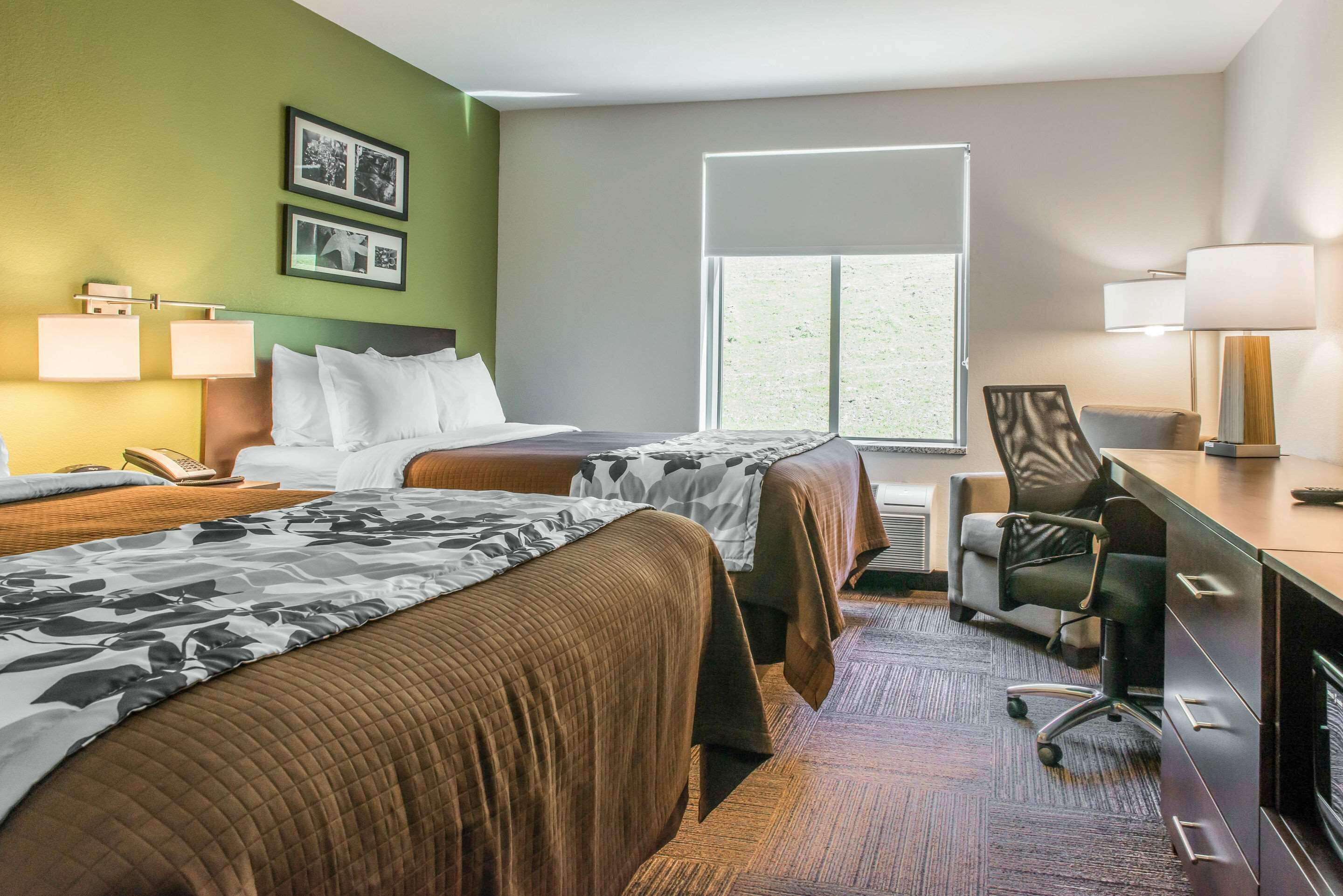 standard room, 2 queen beds, non smoking | premium bedding, desk, laptop workspace, blackout curtains