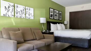 套房, 1 張特大雙人床和 1 張沙發床, 非吸煙房 (Whirlpool) | 高級寢具、書桌、筆電工作空間、遮光布/窗簾