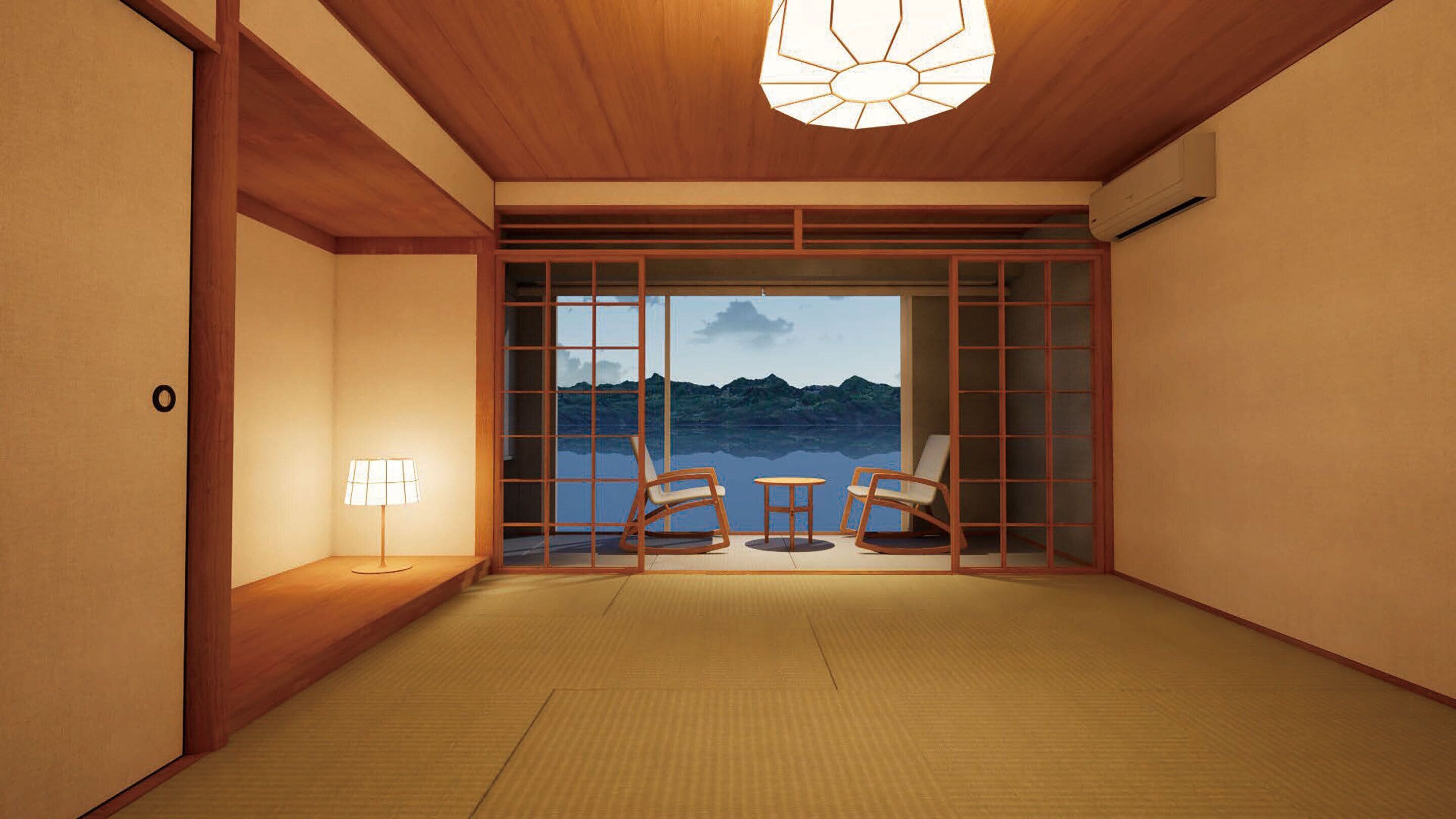 Standard Japanese Style Room with Bath, Non-Smoking | In-room safe, desk, free WiFi