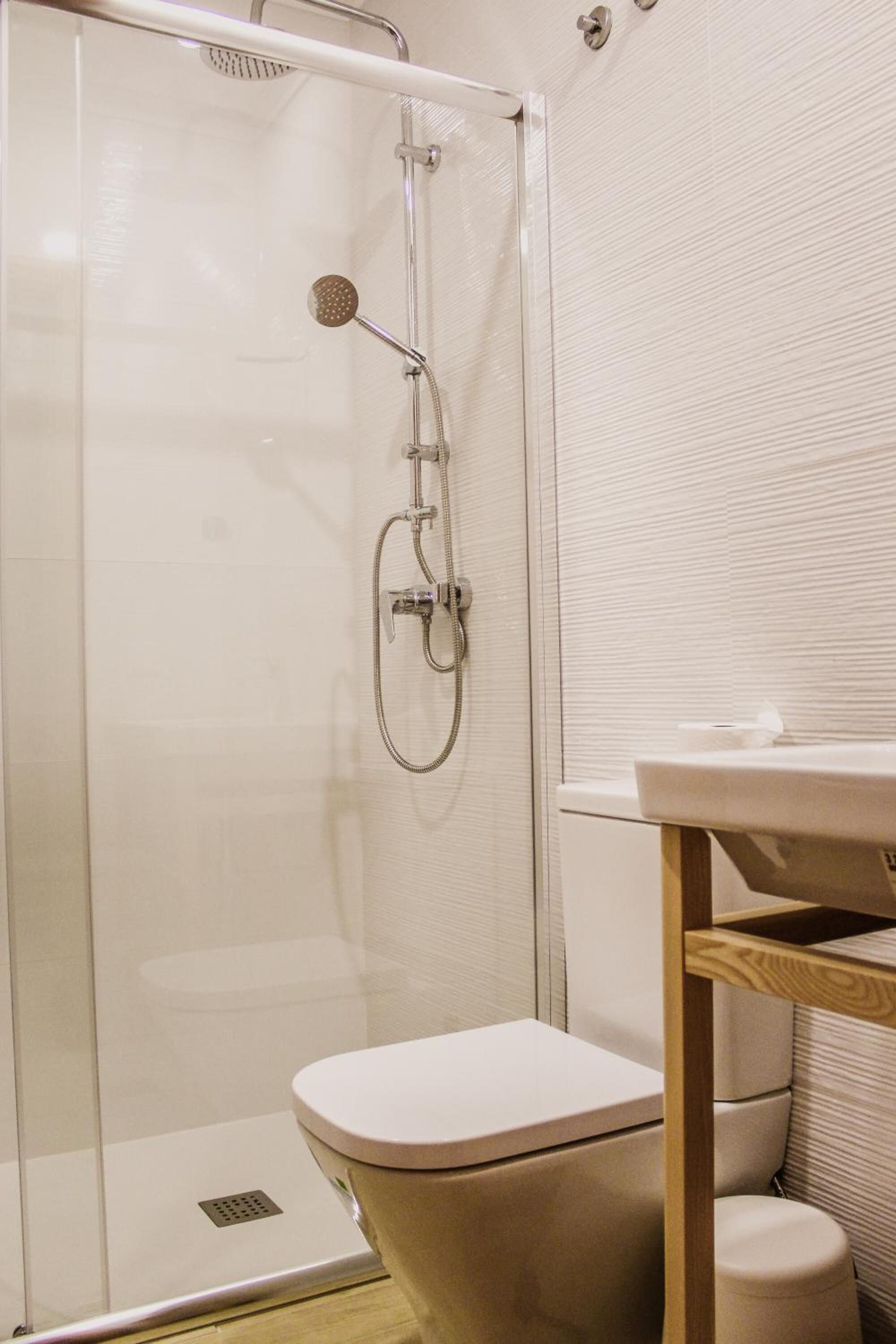 free toiletries, hair dryer, towels