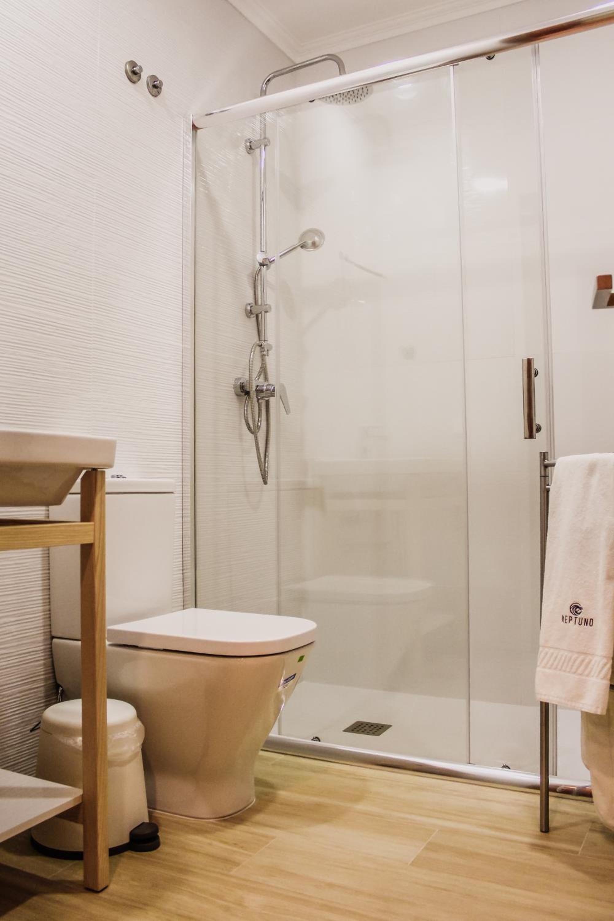 free toiletries, hair dryer, towels