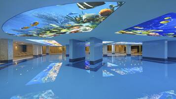 Indoor pool, 2 outdoor pools, pool umbrellas, sun loungers