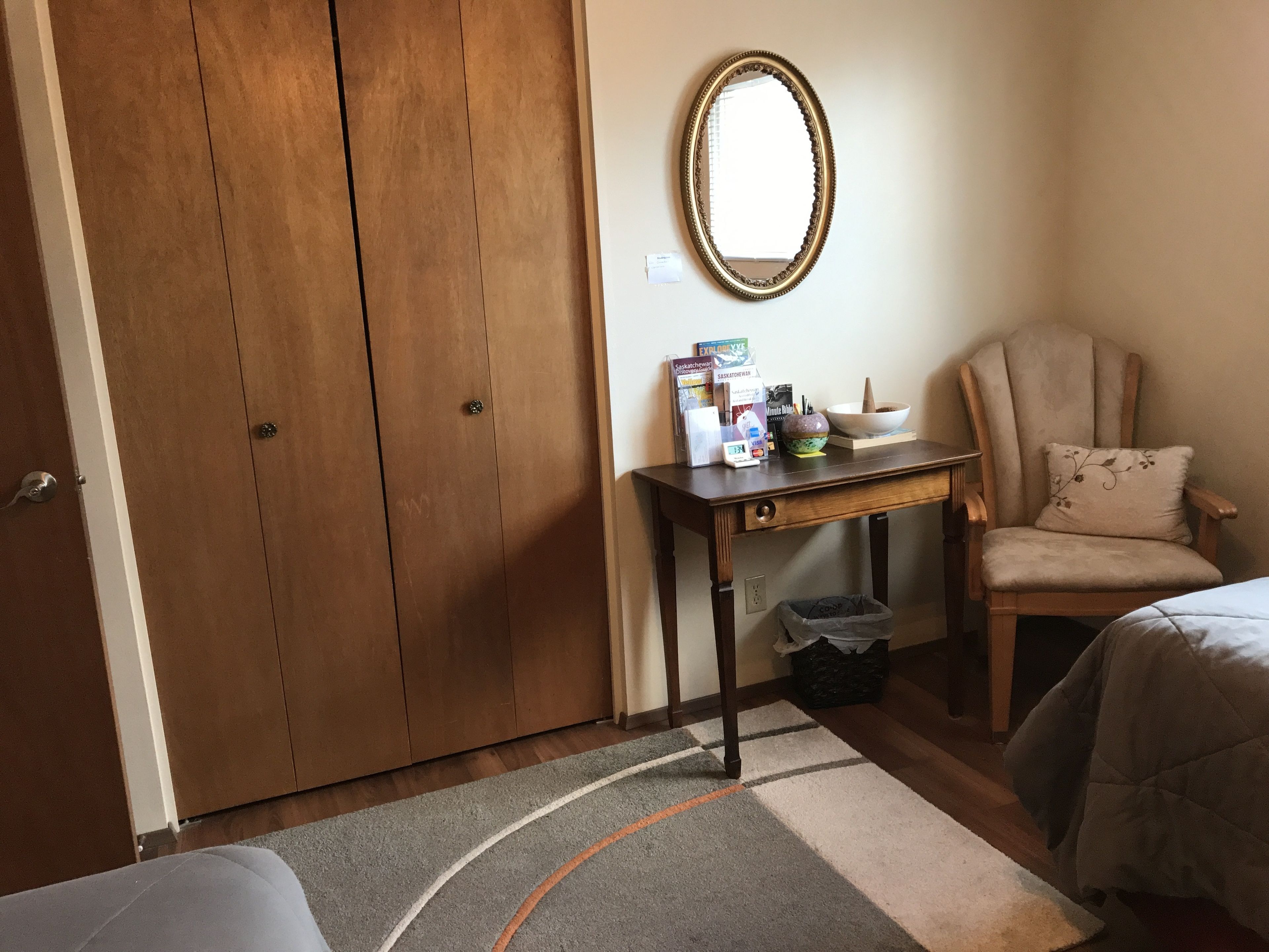 Premium bedding, desk, free WiFi, bed sheets