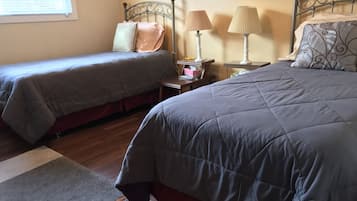 Premium bedding, desk, free WiFi, bed sheets