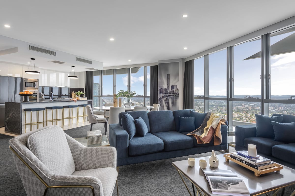 Penthouse, 3 chambres (South Bank) | Coin séjour