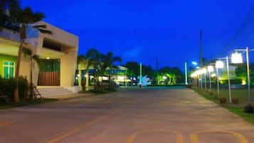 Front of property – evening/night