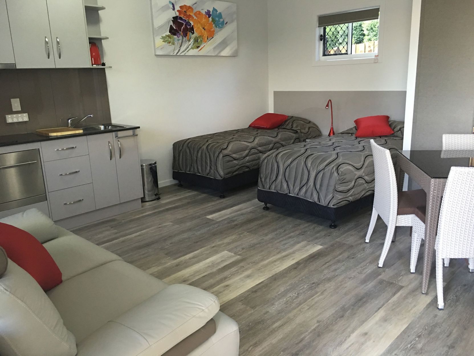 Premium bedding, pillowtop beds, individually decorated, desk