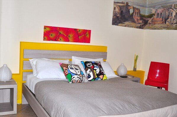 华丽双人房, 私人浴室 | 高档床上用品、羽绒被、隔音、免费 WiFi