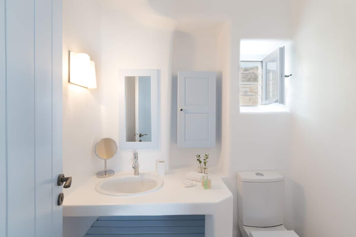 premier suite with sea view & private pool | bathroom | shower, designer toiletries, hair dryer, bathrobes