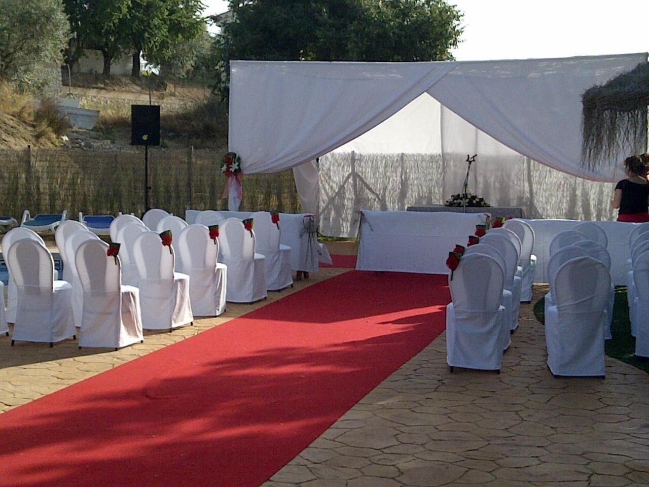 outdoor banquet area