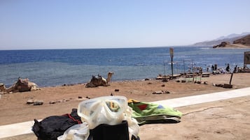 Private beach, black sand, scuba diving, snorkelling