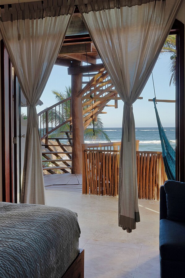 Superior Beachfront King Room with Balcony | Terrace/patio - Playa Canek Beachfront Eco Hotel (Tulum)