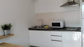 Apartment, 1 Queen Bed with Sofa bed | Private kitchen | Mini-fridge, microwave, stovetop, toaster