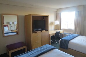 2 Queen Room | Desk, blackout drapes, iron/ironing board, free WiFi - Rocky Inn Express (Rocky Mountain House)