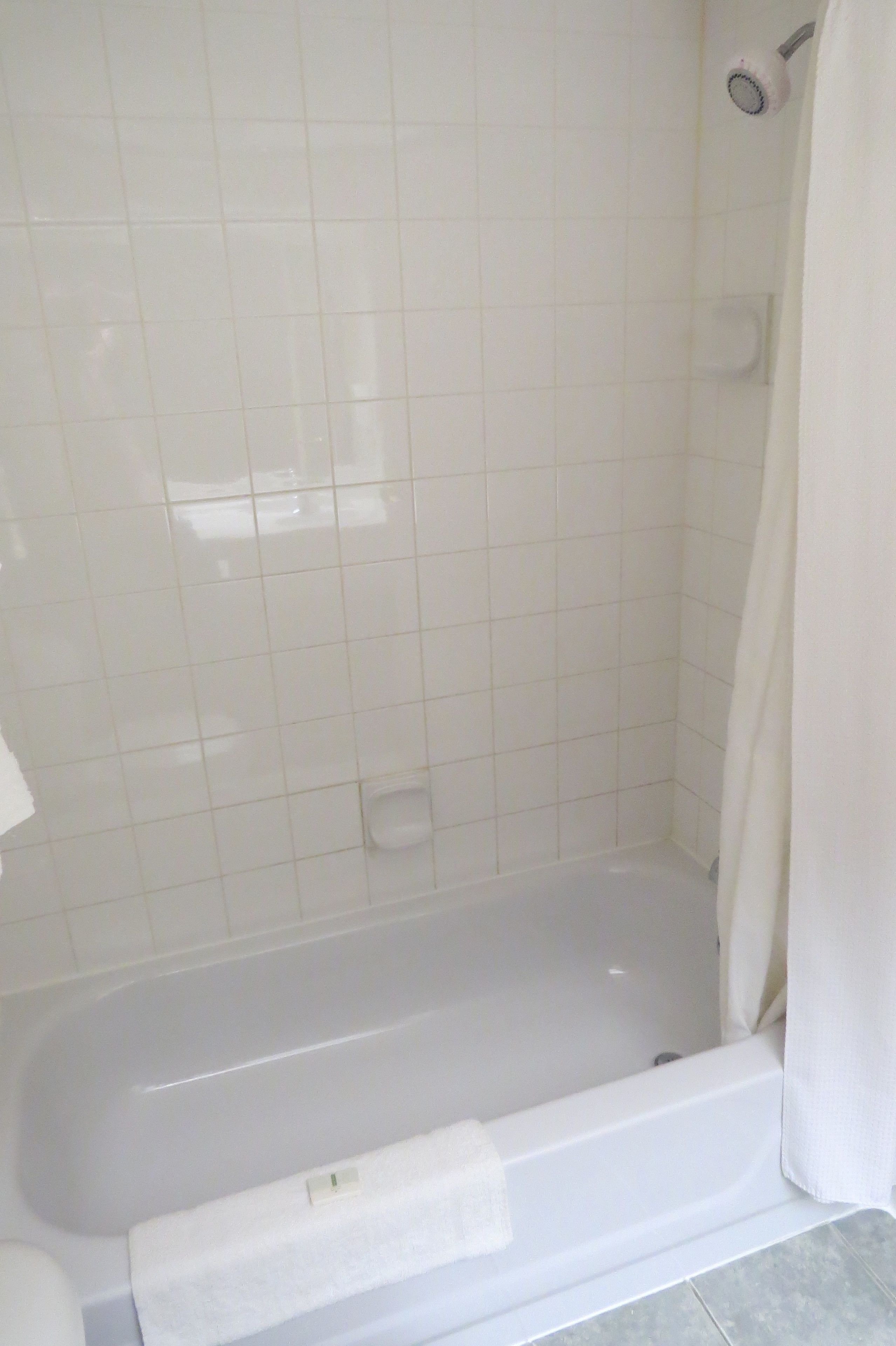 combined shower/bathtub, free toiletries, hair dryer, towels